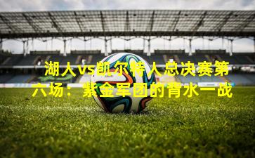 湖人vs凯尔特人总决赛第六场：紫金军团的背水一战